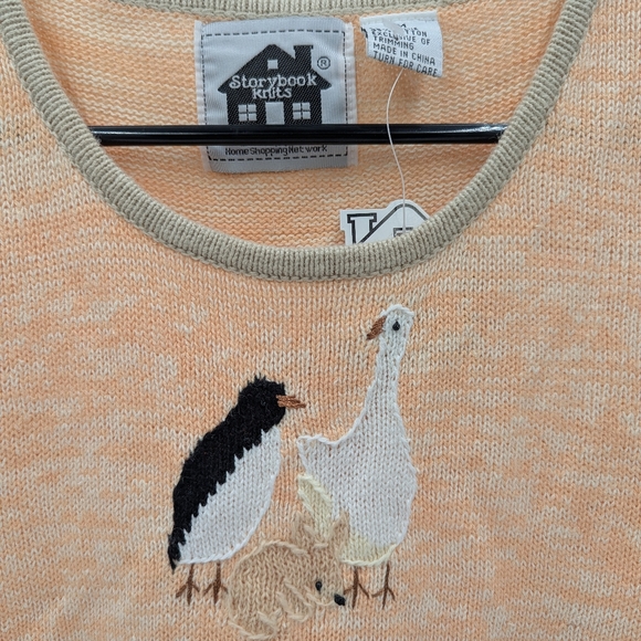Storybook Knits Sweater Tank Top Medium Peach Knit Cottagecore Eclectic NWT - Picture 8 of 9
